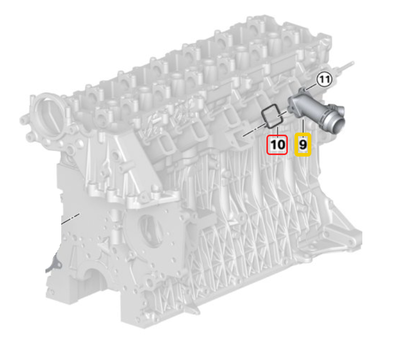 Rover 75 / MG ZT CDTi (Diesel) Coolant Outlet Elbow PEQ100871