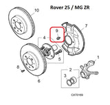 Front Brake Disc Backplate Retaining Bolt - Rover 25 / 45 / 75 / MG ZR / ZS / ZT - FS105107 / FS105106 - OEM-Q