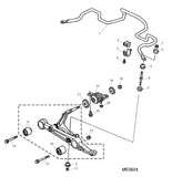 Rover 45 / MG ZS Front Lower Arm Assembly - RBJ000341 / RBJ000351 (For larger engine variants)