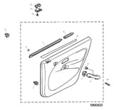 ELB001580LNF - Rover HHR - Casing assembly-rear door - Ash Grey, RH, No Inserts